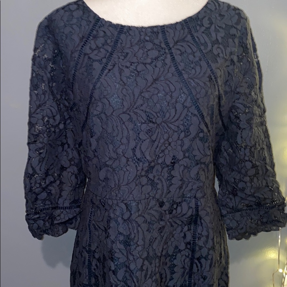 Talbots | Navy Blue Lace Dress